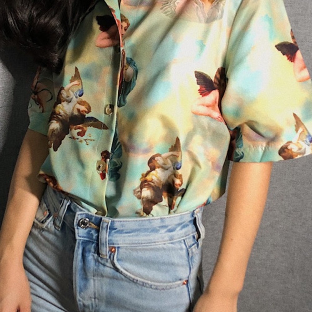 angelic button up